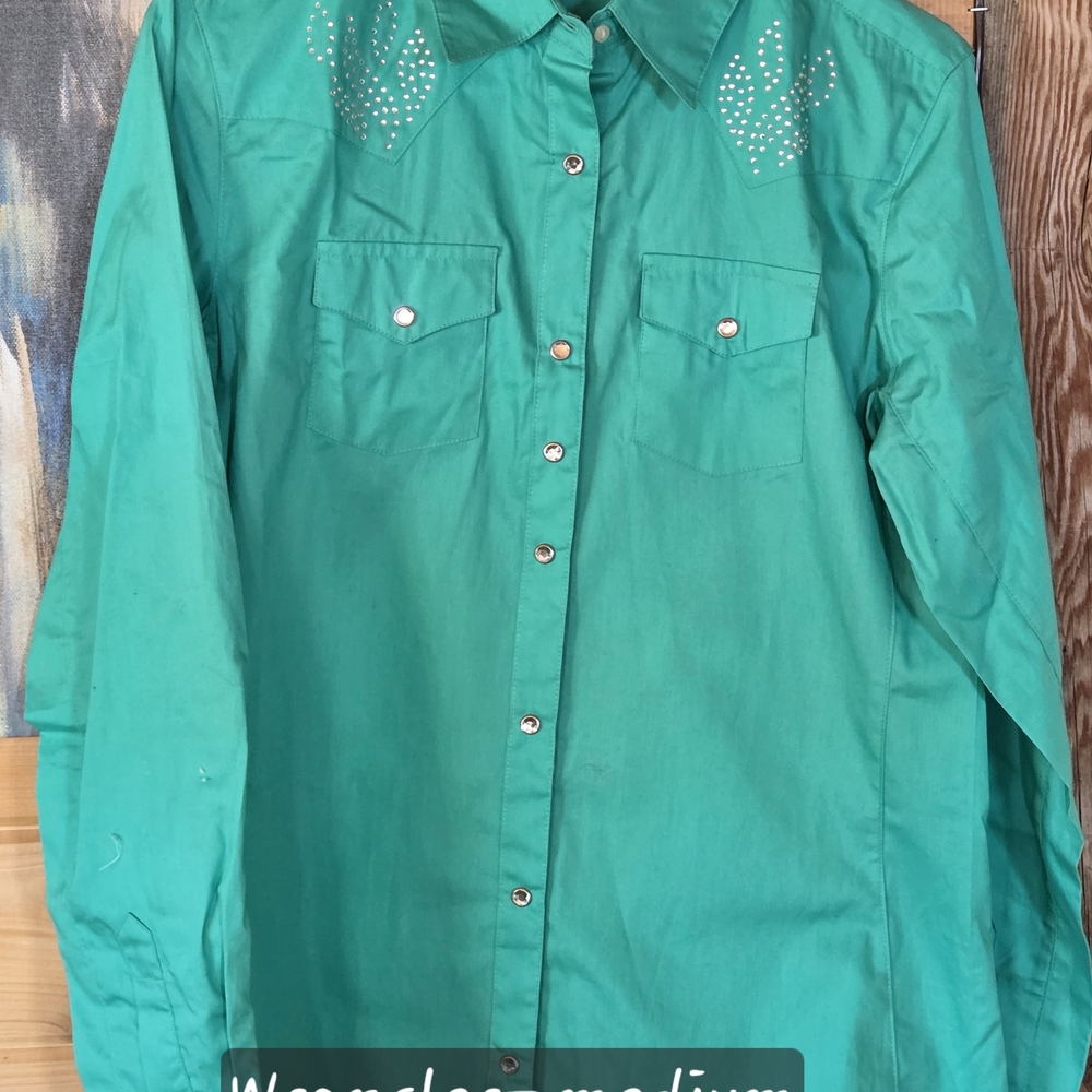 Wrangler Green Button Down Shirt